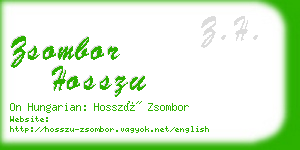 zsombor hosszu business card